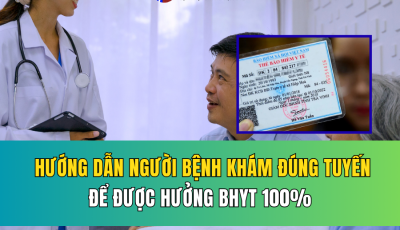 HƯỚNG DẪN NGƯỜI BỆNH KHÁM ĐÚNG TUYẾN ĐỂ ĐƯỢC HƯỞNG BHYT 100%