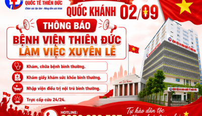 THÔNG BÁO: LỊCH PHỤC VỤ KHÁM CHỮA BỆNH DỊP LỄ QUỐC KHÁNH 02/09