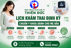 LỊCH KHÁM THAI ĐỊNH KỲ CHUẨN Y KHOA DÀNH CHO MẸ BẦU
